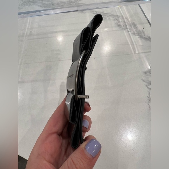 Salvatore FERRAGAMO BLACK/brown patent leather double box belt 95cm - Picture 10 of 12